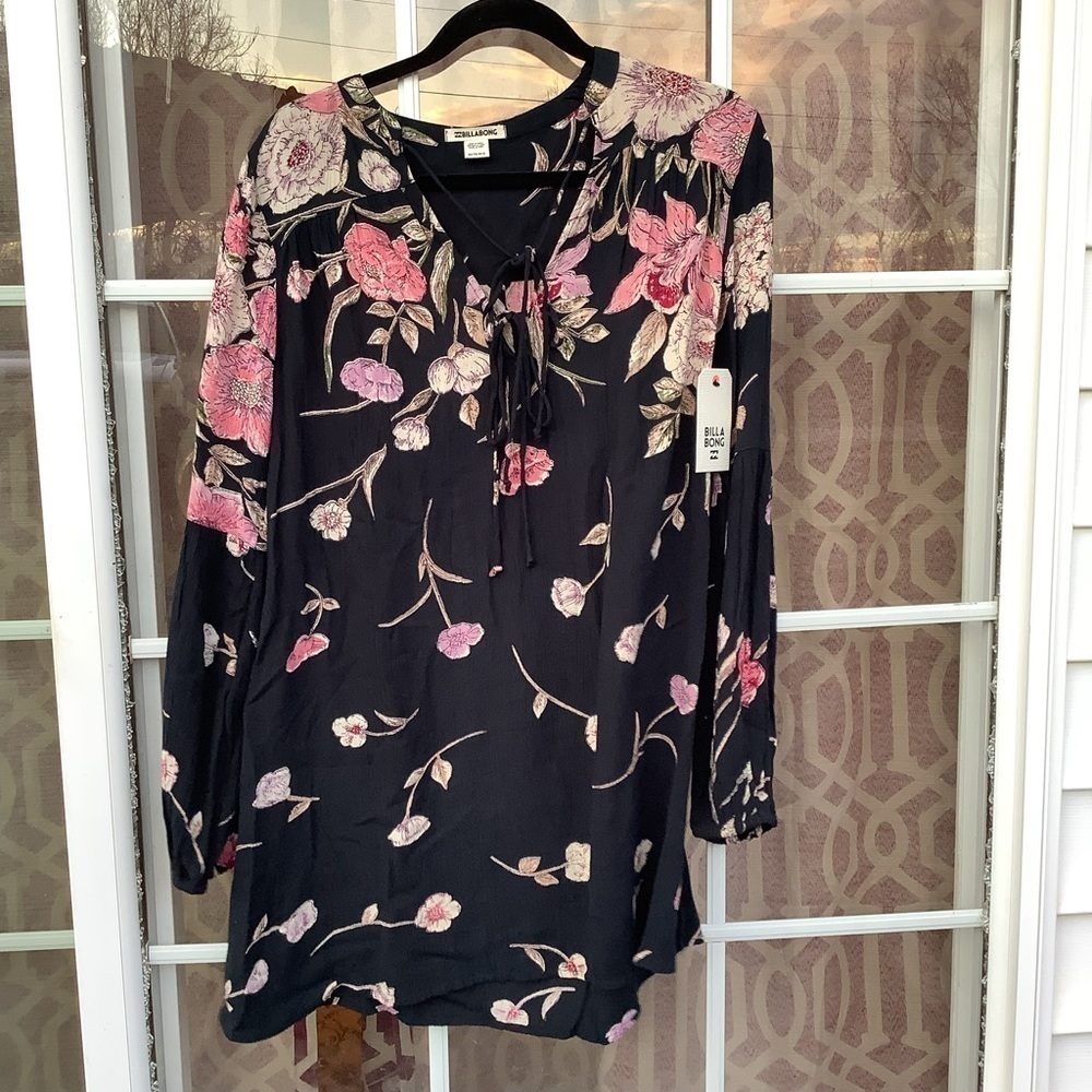 NWT BILLABONG FLORAL MInI OVERSIZED XS - Picture 4 of 7